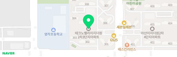 아산테크노밸리 이지더원3단지아파트 308동 놀이터 지도 이미지