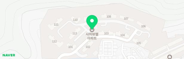 사하뷰웰 102동 앞 놀이터 지도 이미지