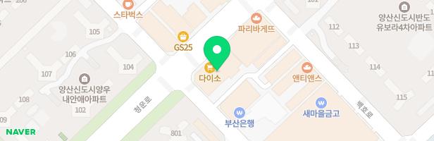 채선당 양산물금점 지도 이미지