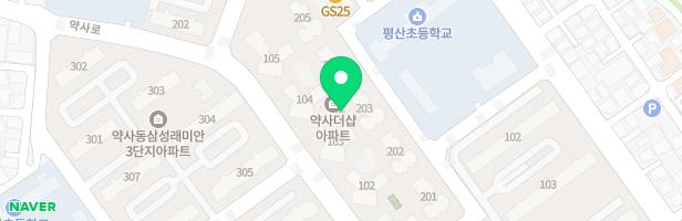 약사더샾아파트 102동 옆 어린이 놀이터 지도 이미지