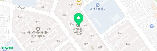 약사더샾아파트 104동 옆 어린이 놀이터 지도 이미지