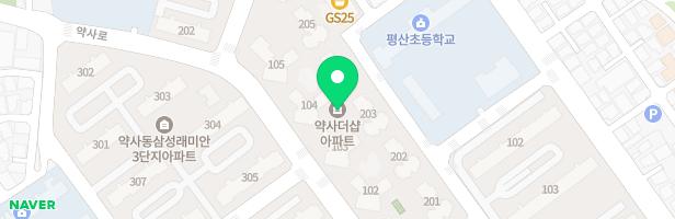 약사더샾아파트 205동 옆 어린이 놀이터 지도 이미지