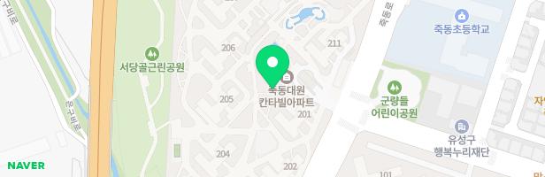 죽동 대원칸타빌아파트 209동 전면 놀이시설 지도 이미지