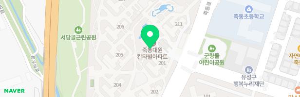 죽동 대원칸타빌아파트 201동 전면 놀이시설 지도 이미지