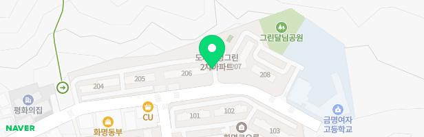도시화명그린 21B아파트 206동 앞 놀이시설 지도 이미지