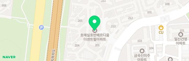 호반베르디움 더센트럴 202동 앞 어린이놀이터3 지도 이미지