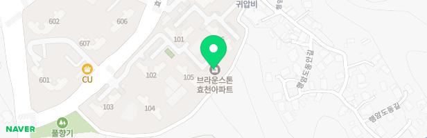 브라운스톤 효천 어린이놀이터(103동 후면) 지도 이미지