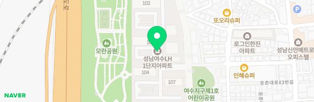 성남여수 LH1단지 107동앞(둥지놀이터) 지도 이미지