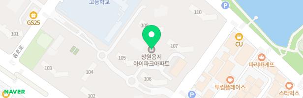 창원 용지 아이파크 101동 앞 어린이놀이시설 지도 이미지