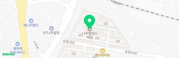 나주 힐데스하임 아파트 101동 후면 어린이놀이터 지도 이미지