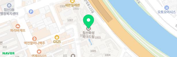 침산 화성 파크드림 3층 1008동 앞 지도 이미지