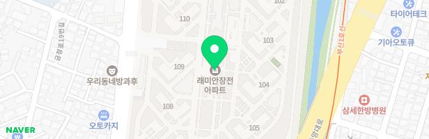 장전3동 래미안 110동 앞 어린이놀이터4 지도 이미지