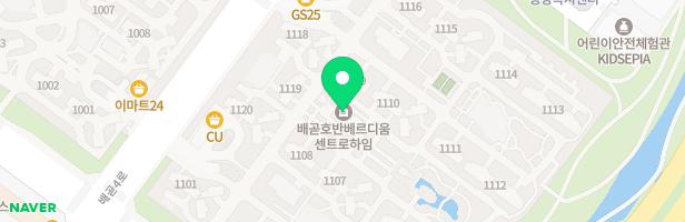 배곧 호반베르디움 센트로하임아파트 어린이놀이터2(1119동앞) 지도 이미지