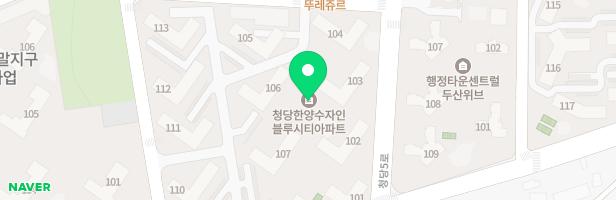 청당한양수자인블루시티A 104동 옆 어린이놀이터 지도 이미지