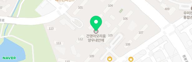 건영아모리움 양우내안에아파트 관리동 앞 놀이시설 지도 이미지