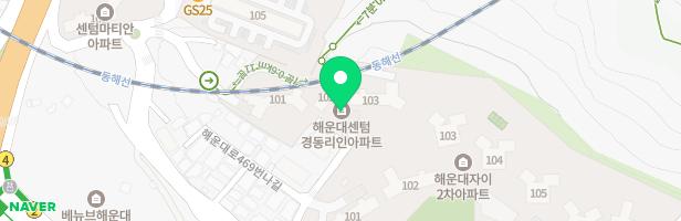 센텀경동리인아파트 101동 뒤 놀이터 지도 이미지