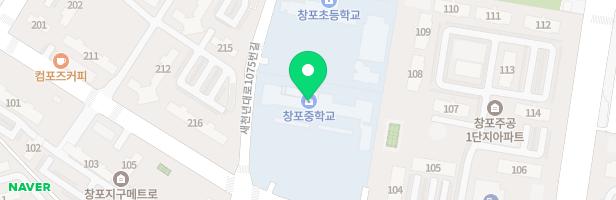 창포메트로시티아파트 1단지 보육시설앞 1-2놀이터 지도 이미지