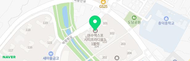 엑스포타운 시티프라디움 어린이놀이터(105동 앞) 지도 이미지