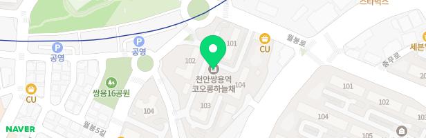 천안쌍용역 코오롱하늘채A 104동 옆 어린이놀이터 지도 이미지