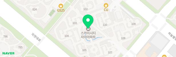 스카이시티자이아파트 유아놀이터(110동 옆) 지도 이미지
