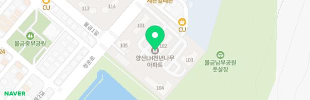 양산물금LH천년아파트 104동 앞 놀이시설 지도 이미지