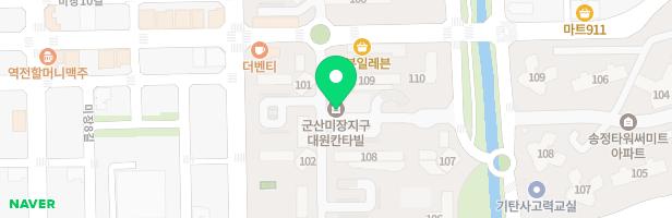 군산 미장지구 대원칸타빌 유아놀이터 (106동 앞) 지도 이미지