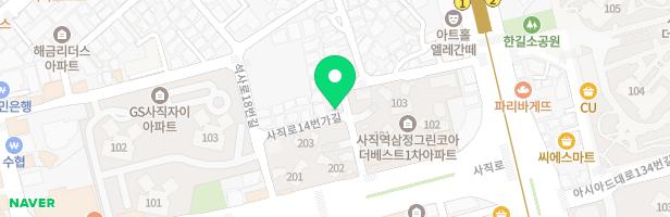 사직역 삼정그린코아 더베스트 2차 201동 앞 어린이놀이터 지도 이미지