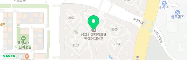 금호제이드웰 2103동옆 유아놀이터 지도 이미지