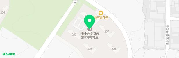 공주월송 A-2BL 아파트 어린이놀이터3 (204동 뒤) 지도 이미지