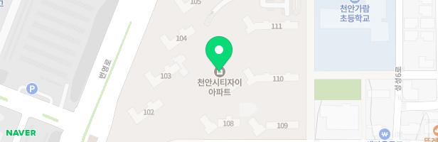 천안시티자이A 101동 뒤 어린이놀이터 지도 이미지
