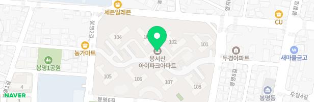 봉서산아이파크A 105동 앞 어린이놀이터 지도 이미지