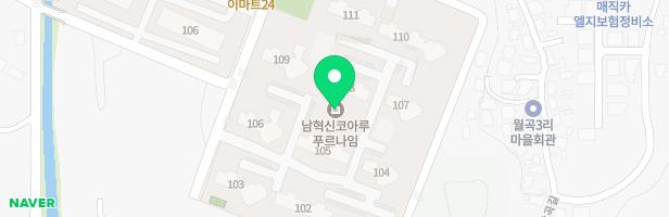 김천 남혁신코아루푸르나임아파트 놀이터1(102동뒤) 지도 이미지