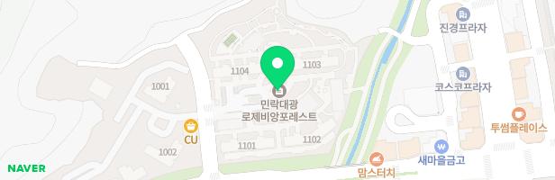 민락대광로제비앙 아파트 1104동 앞 놀이터 지도 이미지