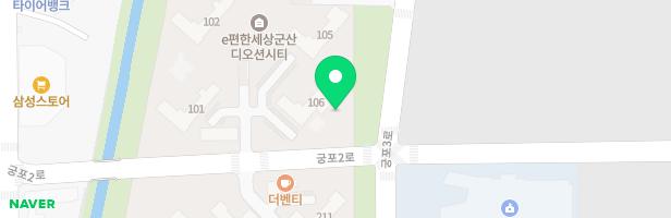군산디오션시티 이편한세상 106동 뒤 놀이터 지도 이미지
