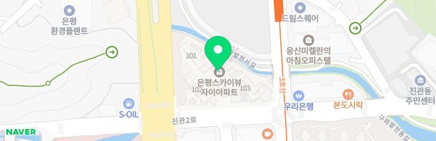 은평스카이뷰 자이아파트 102동 놀이터 지도 이미지