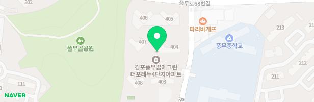 풍무꿈에그린4블럭 407동 앞 놀이시설 지도 이미지