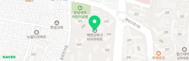 백련산파크자이아파트 어린이놀이터1(107동 앞) 지도 이미지