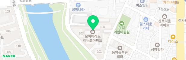대전 유등천 모아미래도 리버뷰아파트 놀이터(103동 뒤) 지도 이미지