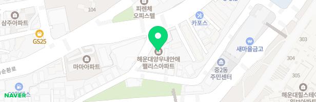 해운대 양우내안애펠리스 놀이터 지도 이미지