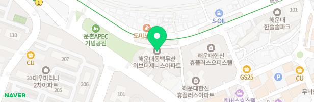 해운대 동백 두산위브더제니스 101동 옆 놀이시설(1층) 지도 이미지