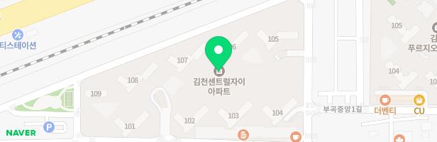 김천센트럴자이 109동 앞 어린이놀이터 지도 이미지