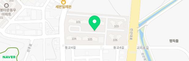 구미 태완 노블리안 아파트 106동 뒤(선산교리) 지도 이미지