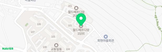 월드메르디앙 에뜨젠 2단지 202동 놀이터 지도 이미지