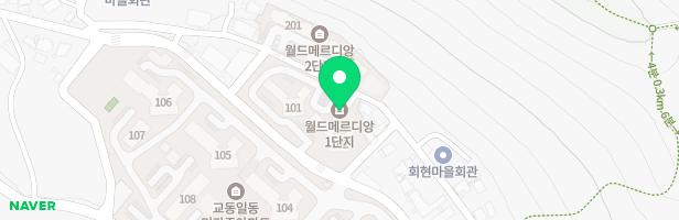 월드메르디앙 에뜨젠 1단지 102동 놀이터 지도 이미지