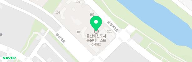 울산역 신도시 동문디이스트 104동 뒤편 지도 이미지