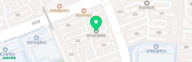 꿈마을 라이프 107동 옆 놀이터 지도 이미지