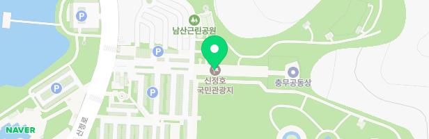 아산 신정호 야외수영장 지도 이미지