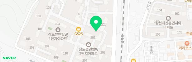 김천삼도뷰엔빌W2단지 물놀이장(202동 앞) 지도 이미지