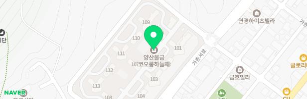 양산물금 코오롱하늘채 아파트 112동 뒤 어린이놀이터 지도 이미지