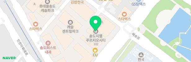 송도지웰푸르지오시티오피스텔 102동 어린이놀이터 지도 이미지